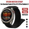 22/26 mm nylonklokkereim for Garmin Quatix 8 7/Fenix 8 Pro 8 7X 7Pro 6/Instinct 2X/Enduro 3 smartklokke Erstatningsklokkereimer