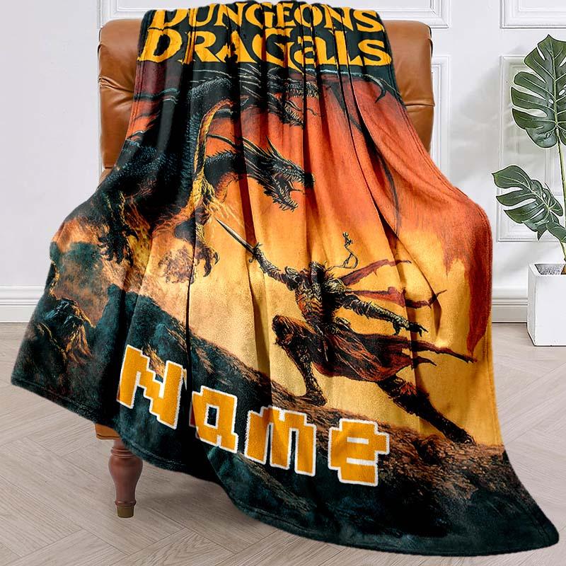 Dungeons And Dragons Customize Your Name Blanket Warm Comfortable And Soft Blankets Are Suitable For Home Chairs Office Sofas Sofas Office Camping And