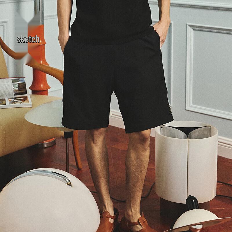 

Мужские повседневные шорты прямого кроя из комбинированной тесьмы S