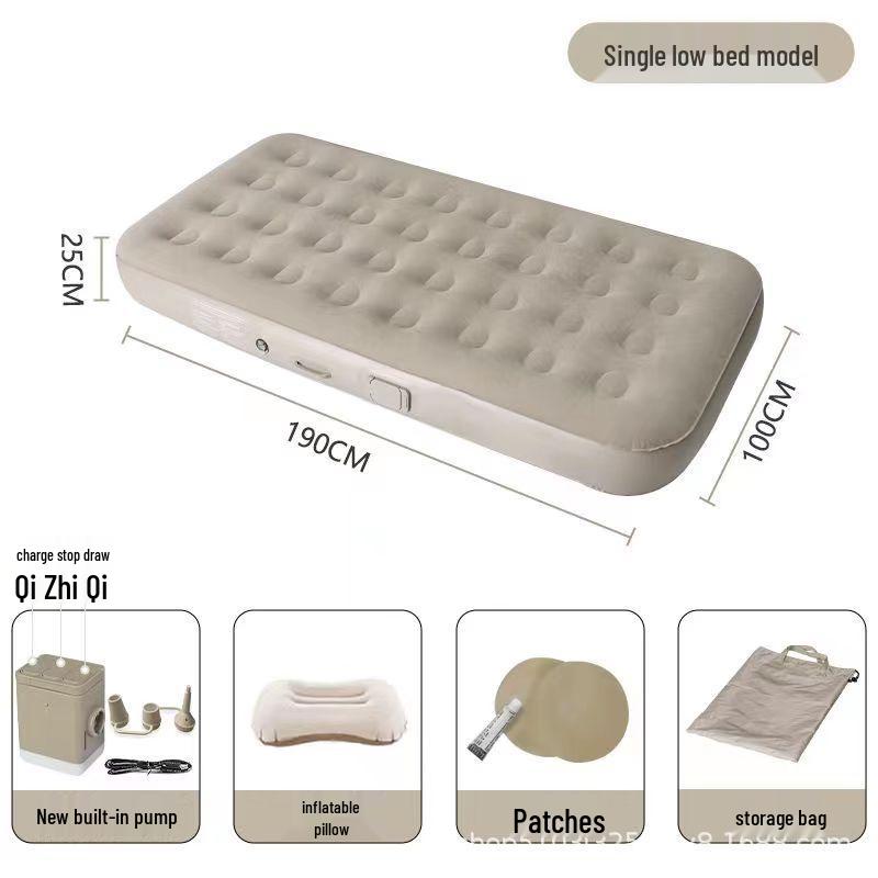Automatic Inflatable Outdoor Camping Sofa Bed - PVC Flocking Air Mattress