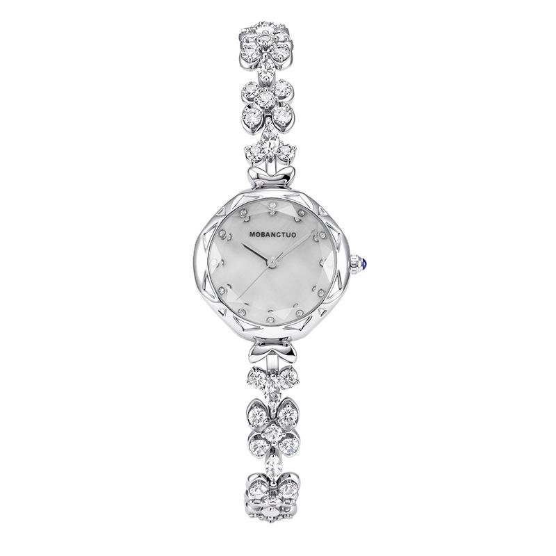 Light Luxury Diamond Cross Flower Bracelet Watch Women's Watch Niche High-end Fashion Versatile Waterproof Quartz Watch