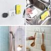 1-10pcs Kitchen Stainless Steel Sink Sponges Holder Self Adhesive Drain Drying Rack Shelf Household Wall Hooks Storage Organizer