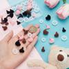 PH PandaHall 36pcs Plush Noses Bunny Noses Heart Doll Noses Velvet 3 Colors 3 Sizes Shy Nose Pink Nose Toys with Washers for Stuffed Toy Making and