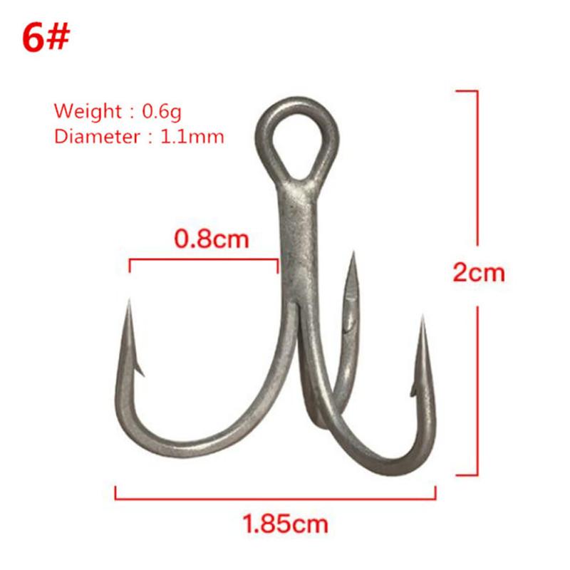 Fishing Hook Alloy Steel Anchor Hook Treble Hooks 4#6#8#10# Lure Fake Bait Hook