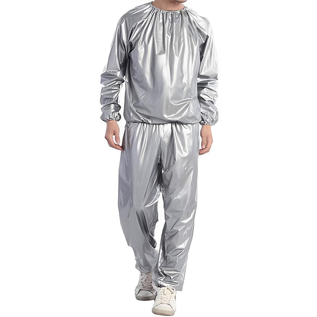

Salon Sauna Suit Jogging Exercise Fitness Workout Sweat Weight Loss Jacket Reusable PVC Sports Suits Sports Gear xxxxl