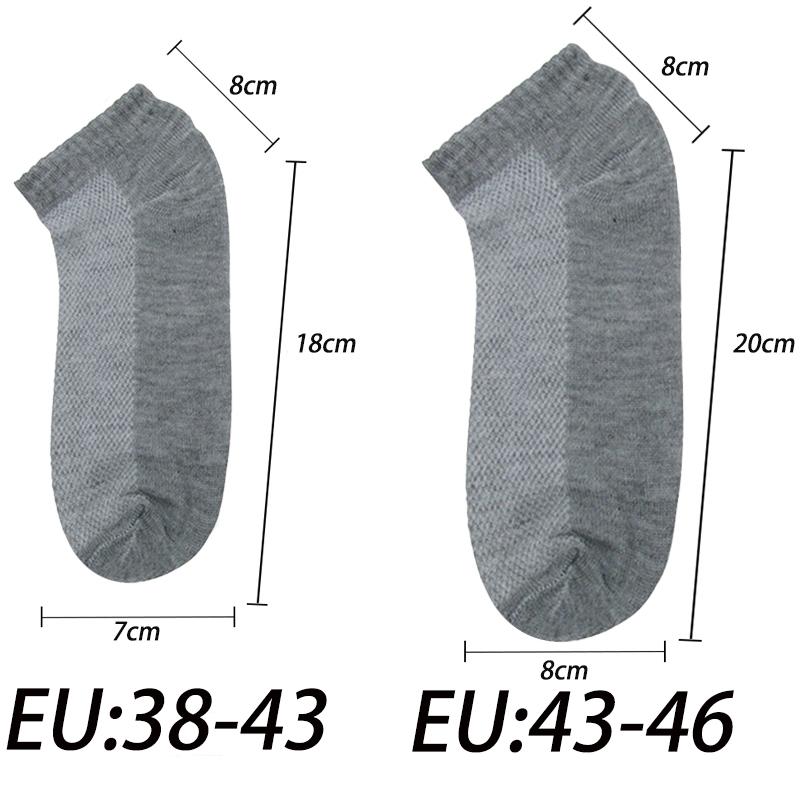 6Pcs=3Pairs/Lot Solid Mesh Men's Socks Short Invisible Ankle Summer Cotton Breathable Thin Male Boat Plus Size Eu 38-47