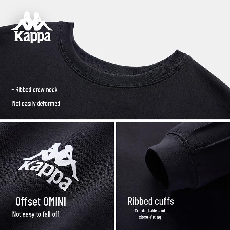 Kappa Back-to-Back Unisex Pure Cotton Long Sleeve T-Shirt