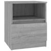 VidaXL Bedside Table Sonoma Grey 40x40x50 Cm Engineered Wood 815818