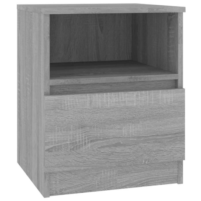 VidaXL Bedside Table Sonoma Grey 40x40x50 Cm Engineered Wood 815818
