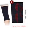 Sport Elastische Stützgurt Ärmel Bandage Wickel Volleyball Fußball Knieschoner Schwarz Rot L