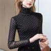 Autumn Turtleneck Bottoming Women's Inner Long-sleeved T-shirt Net Yarn Top