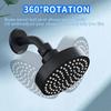High Pressure Shower Head -Powerful, Luxurious Bathroom Shower Head with Powerful Jet and Small Silicone Nozzle - Wall Mounted