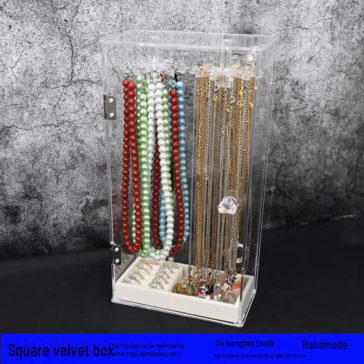 

Вращающаяся акриловая подставка для ожерелий и браслетов с 24 крючками