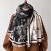 Winter Scarf Mature Elegant Luxury   Shawl Windproof And Warm Women'S Scarf  Pashmina Scarves Poncho Para Dama