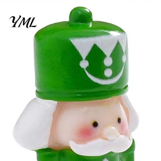 Detailed Resin Craft Figures 2Pcs Mini Christmas Figurine, Cute Santa Claus Nutcracker Soldier Dolls, DIY Accessories Decorative Figurine Set