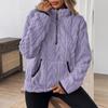 Women Half‑Zip Sherpa Fleece Pullover, Fuzzy Oversized Sweatshirt with Pockets, Soft Warm Fall Winter Casual Sweater Top