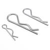 Cotter Pins 100pcs R Clips Hitch Pin Clip Assortment Kits 6 Size Carbon Steel R Pin for Threaded Connection and Anti