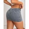 Women Summer Denim Skirts High Waist Slim Retro Bodycon Mini Jean Skirt
