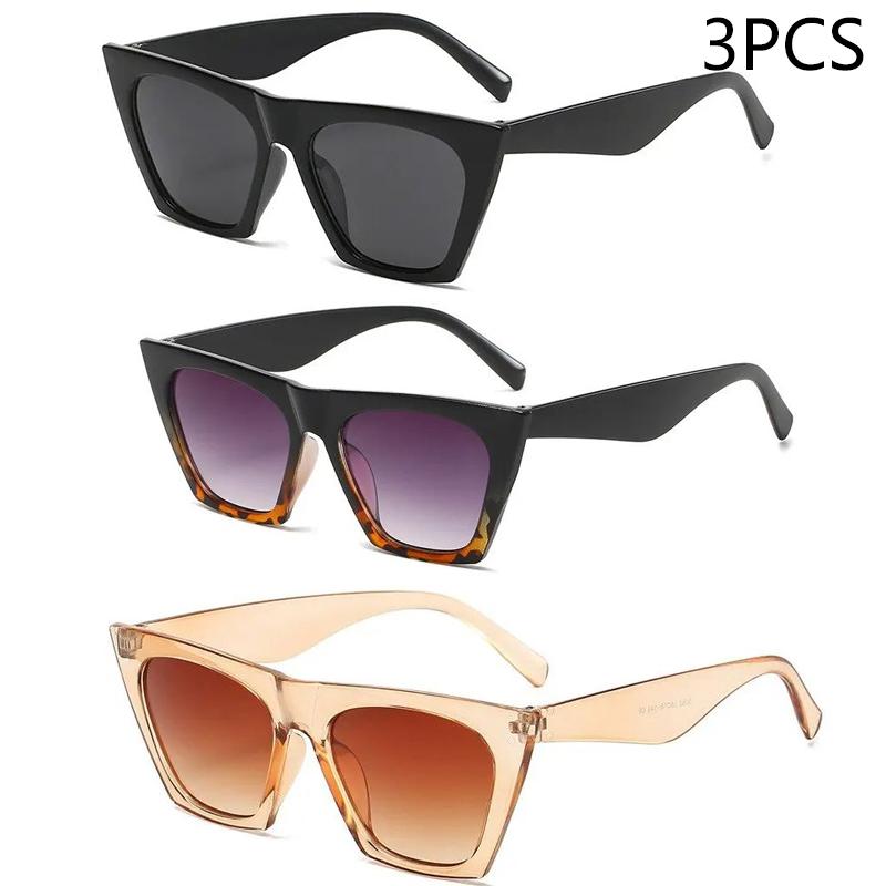 Large Frame Diamond-set Sunglasses Women's Anti-ultraviolet Glasses One-piece Sunglasses Rhinestone Glasses 5-1