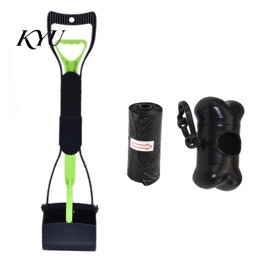 Foldable Waste Scooper for Dogs Dog Pooper Scooper, Portable Pet Cleanup Tool with 20 Bags, Backyard Remover Carry Case, Yard, Lawn, Outdoor