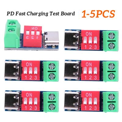 PD Fast Charging Test Board 5-20V Adjustable PD Trigger Board Module USB Type-C 100W Voltage Connetor Power Supply Accessories