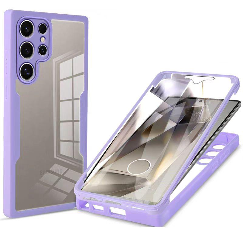 360 Full Protection Case for Samsung Galaxy S22 Ultra S21 S22 Plus A51 A72 A52 A32 A12 M12 A53 A33 Double-Sided TPU Phone Case