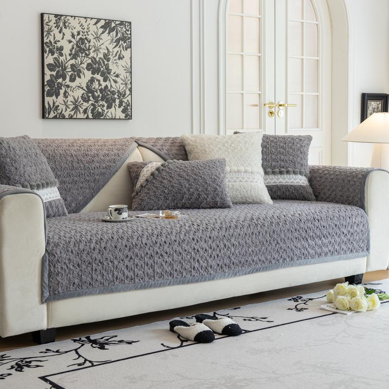 

EIFLOY Роскошный розовый плюшевый чехол для дивана, нескользящий бархатный чехол для дивана, мягкий чехол для кресла, защита мебели, дропшиппинг 70x70