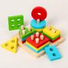 Montessori Drewniane Zabawki Dla Dzieci Sortowanie Układanka Nauka Edukacja Zabawki Kolor Kształt Sorter Puzzle Zabawki Prezent Dla Dzieci