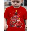 Children's Clothing Santa Claus 3D Print T-Shirts for Boys Short Sleeve Child T-Shirt Christmas Casual Girls Summer Clothes Tops