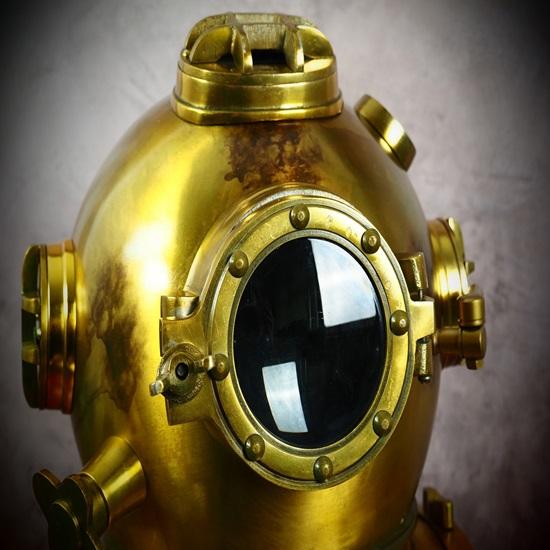 Vintage Diving Helmet Mark V Navy Diving Helmet 1897 Brass Copper