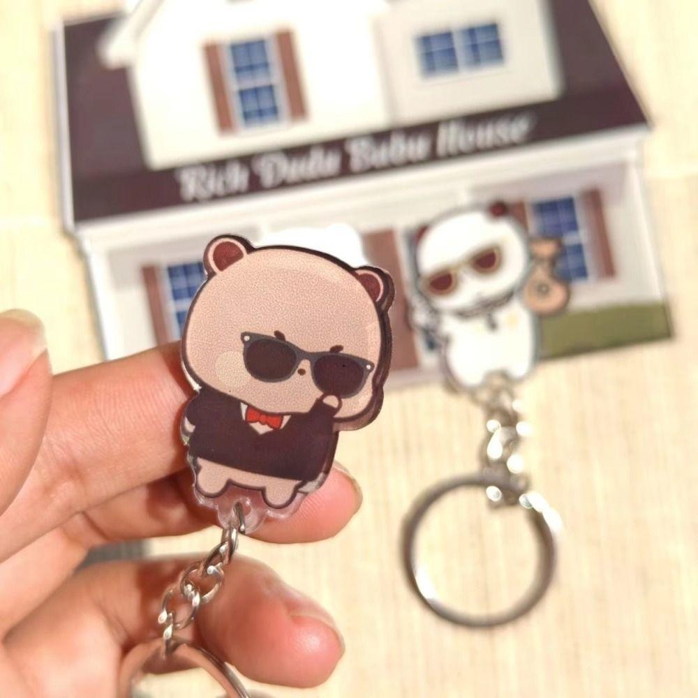 Creative Wall Key Holder Cartoon Keyring Hanger New Bubu Dudu Keychains
