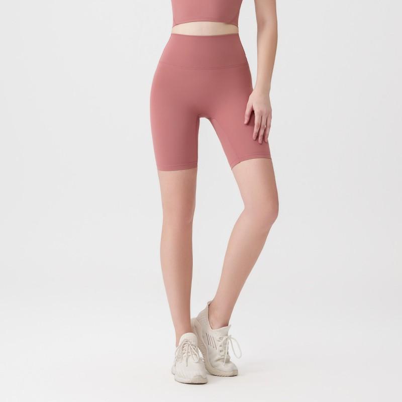 Womens High-Waisted Yoga Shorts 5/8 Length Quick-Dry Stretch Running Cycling Workout Pants