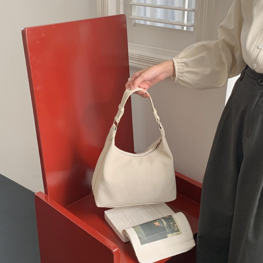 Ielgy Soft Leather Large-Capacity Portable Underarm Bag Casual Lazy Commuter Fashionable One-Shoulder Diagonal Bag