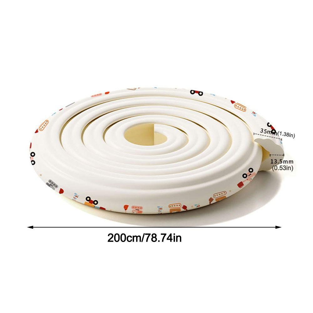 2M Desk Edge Guard Strip Soft Cartoon Table Anti Collision Cushion Thickened Self-Adhesive Wall Corner Protector For Safety