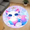 1PC Cat Fantasy Round Chair Mat Area Rug - Non-Slip, Floor Mat for Office, Bedroom, and Indoor Decor -Gift D1127185