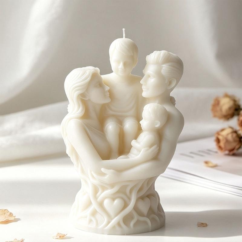 Human Sculpture Candle Silicone Molds Love Family Silicone Molds For Handmade Candle Soap Wedding Party Decoration