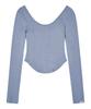 NAKED SURF CLUB Slim U-Neck T-Shirt (Light Blue)