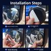 2Pcs 9/12/14cm Car Blind Spot Mirror Reversing Auxiliary Mirror  Car Observation
