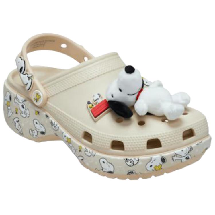 Crocs Peanuts X  Classic Platform Clog Casual Clogs Women Clogs Beige 212118-90H