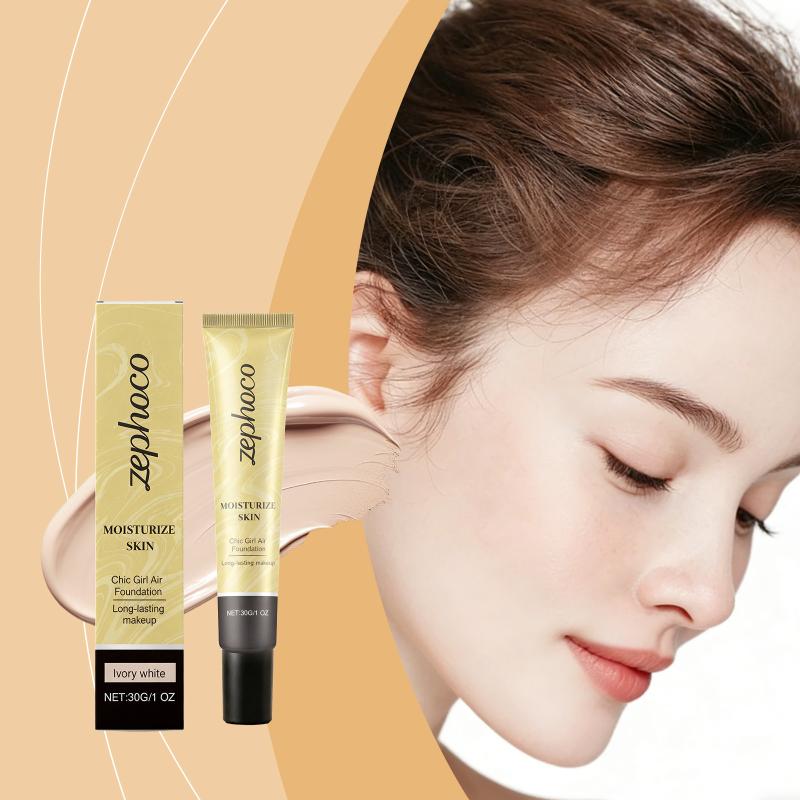 Moisturizes Skin Chic Girl Air Foundation Long-lasting Makeup Ivory White Color Dark Skin 30g Concealer Foundation Cream