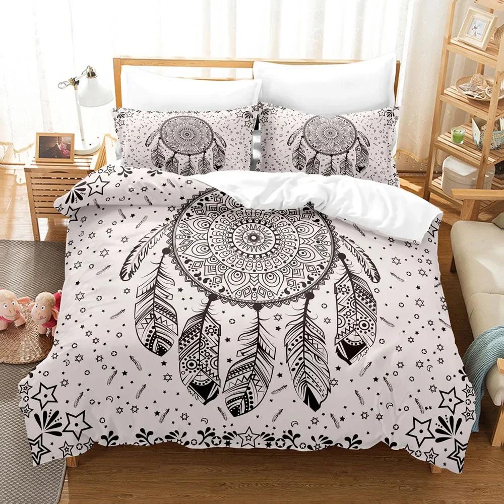 Nightmare Before Christmas  Duvet Cover with Pillow Cover Bed Sets Jack and Sally 3D Skull Christmas Bedding Set Bedroom Decor