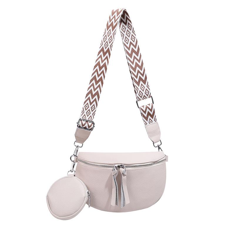 Genuine Leather Women Shoulder Crossbody Bags Luxury Cow Leather Chest Bag With Small Purse Female Handbags Waist Bag