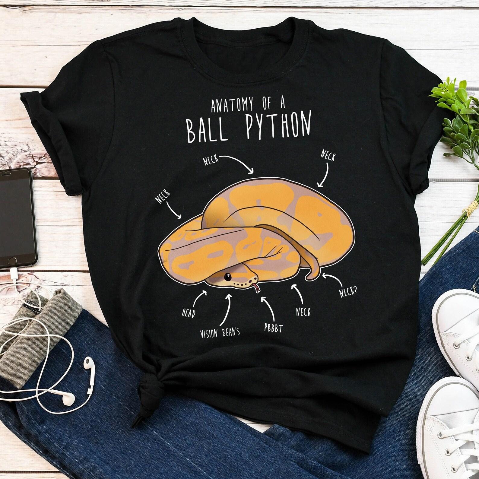Funny Banana Ball Python Shirt, , , Reptile Tshirt, Snake Lover Gift, Reptile T-shirt, Cute Snake Tee, Python Anatomy, Snake Mom Dad 160