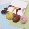 PU Leather Croissant Keychain Car Keyring Cartoon Hanger Bag Pendant