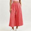 Damen Casual Locker geschnittene Karottenhose mit weitem Bein, elastischem Bund und Taschen
