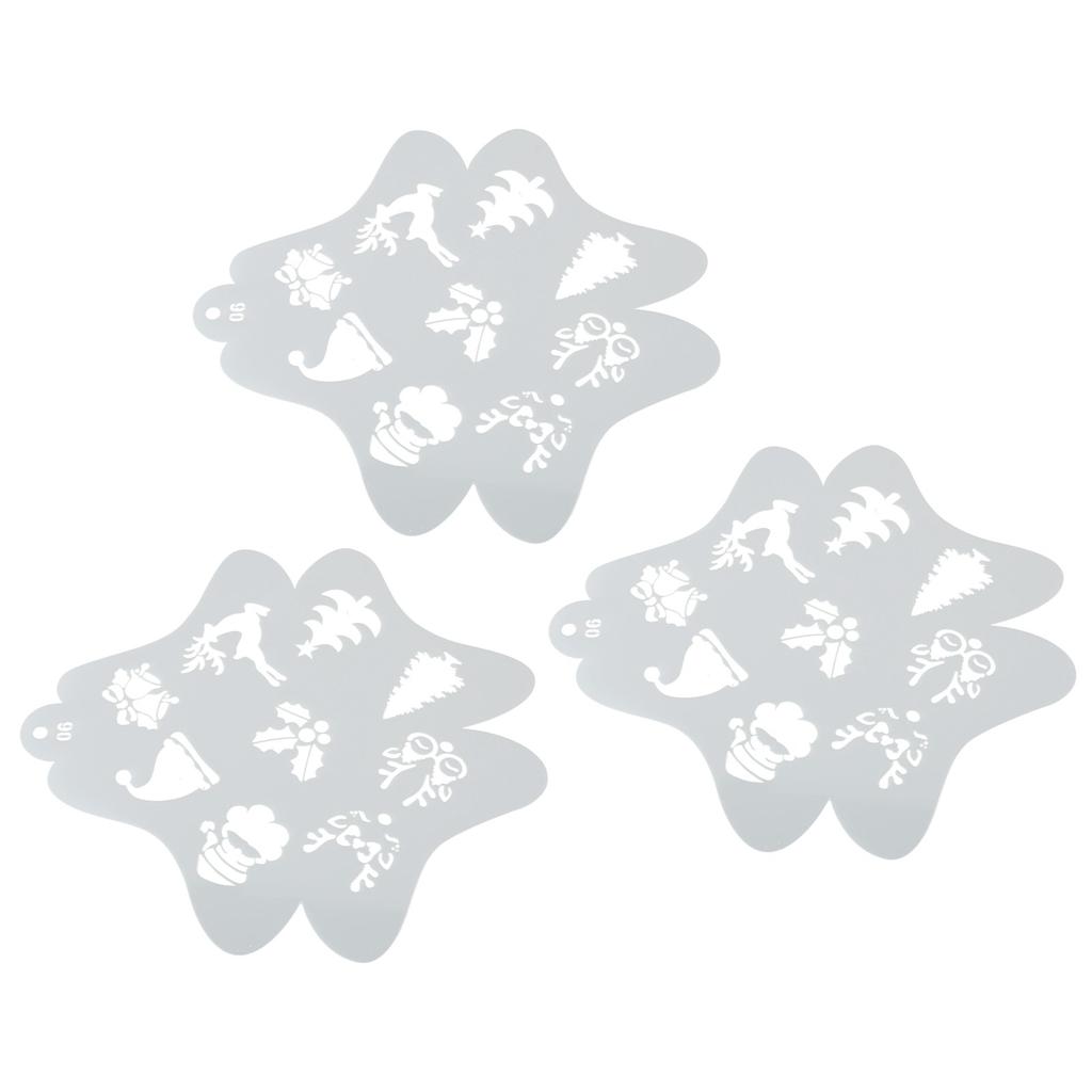 3Pcs Face Paint Stencils Hollow Face Body Painting Templates Face Tracing Stencils for Kids Christmas Body Art Painting