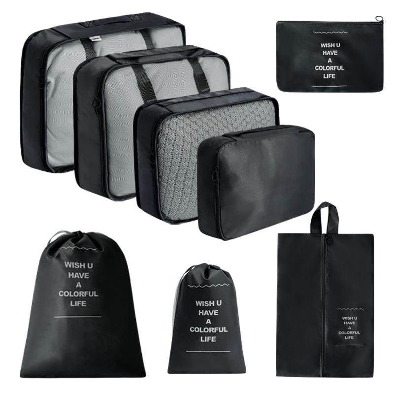 7-Piece Travel Storage Bag Set for Clothing and Luggage Organization