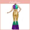 Fantasy Festival Costume Set For Women With Polyester Fabric Perfect For Halloween And Stage Performances