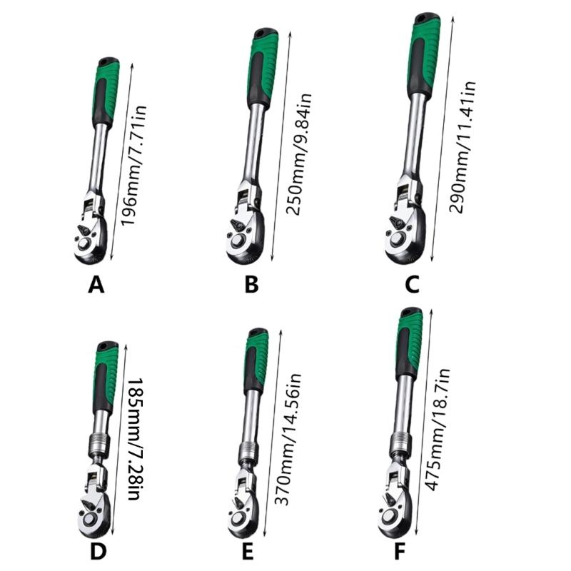 Portable Ratchet Wrench 3/8 1/4 1/2 Drive Socket Screwdriver Bit Driver Quick Releases Ratchet Wrench Repair Tool