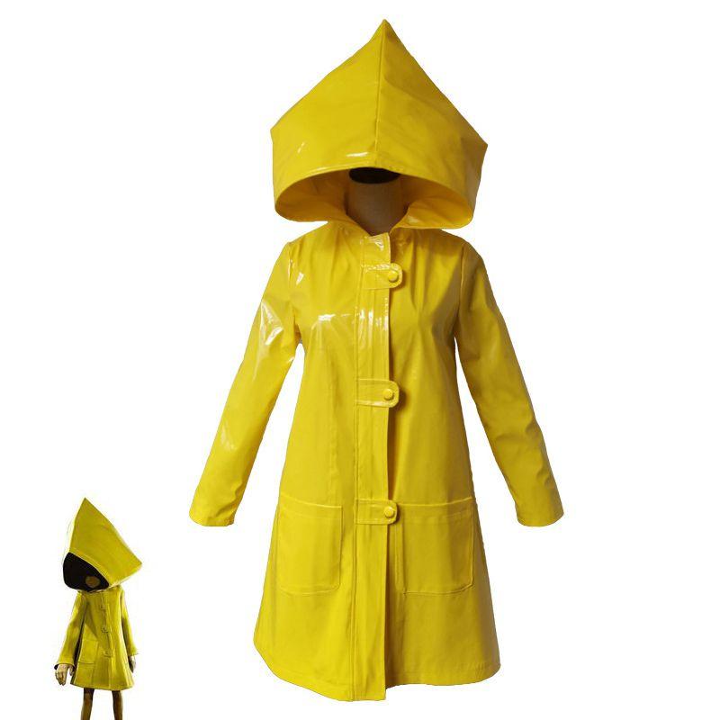 2 Nightmares Little Six Cosplay Costume Yellow Jacket Coat Raincoat Halloween